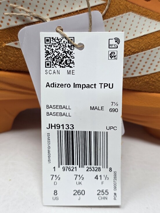 Adidas Adizero Impact TPU 2.0 Baseball Cleats Men Size 8 Orange Somos JH9133 New main image 12